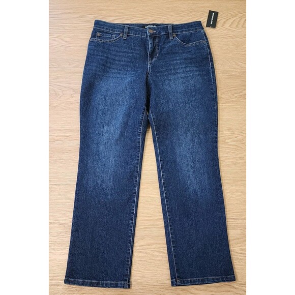 Bandolino Jeans Womens 12 PS Dark Wash Mandie Perfect Fit Straight Leg 33x27 NWT - Picture 1 of 12